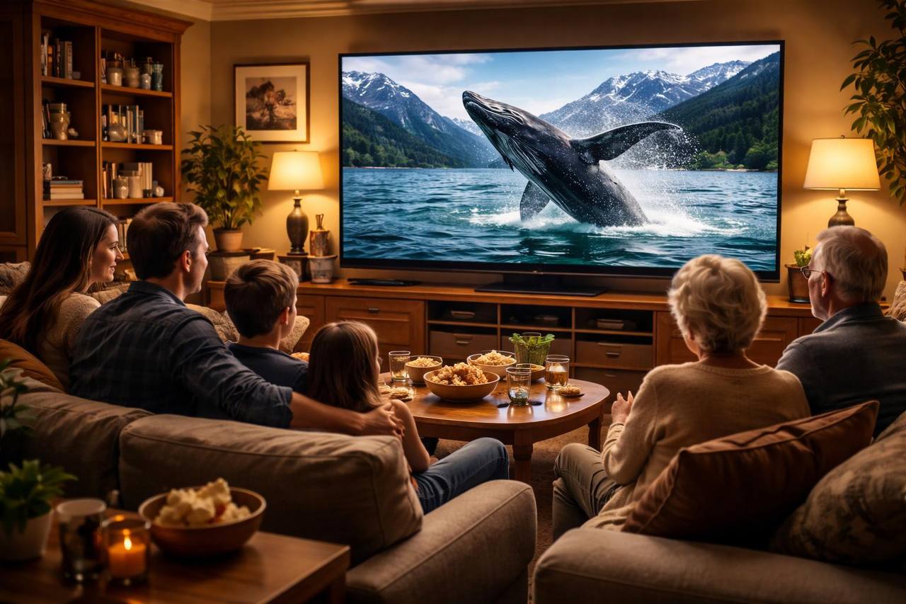 Watching culture and stories with family